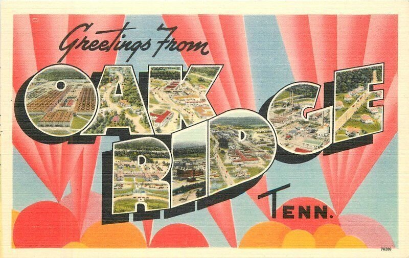 Tennessee Oak Ridge large letters multi View Standard Souvenirs Postcard 22-7722
