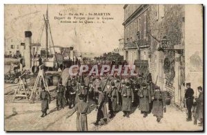 Ile de Re Postcard Old St martin forcats departure for Guyana Arrival on the ...