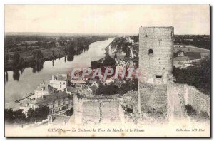 Chinon Old Postcard The castle of the Tower Mill and Vienna