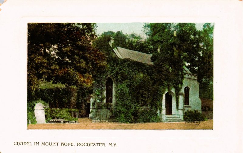 Rochester, New York - A view of the Chapel in Mount Hope - Embossed - c1908