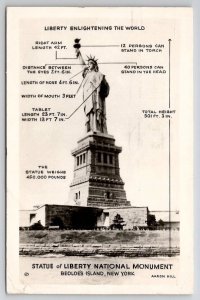 NY Statue of Liberty RPPC To Outman Family Marseilles Illinois Postcard AA3