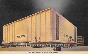 Foley Department Store Houston Texas 1950s linen postcard