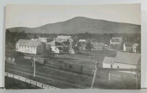 RPPC Town View from Hill Grand Trunk Railcar Railroad Real Photo Postcard L16