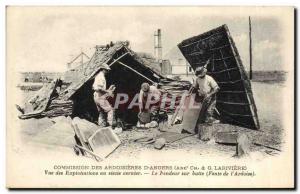 Old Postcard Ardoisieres Commission Ardoisieres d & # 39Angers Lariviere farm...