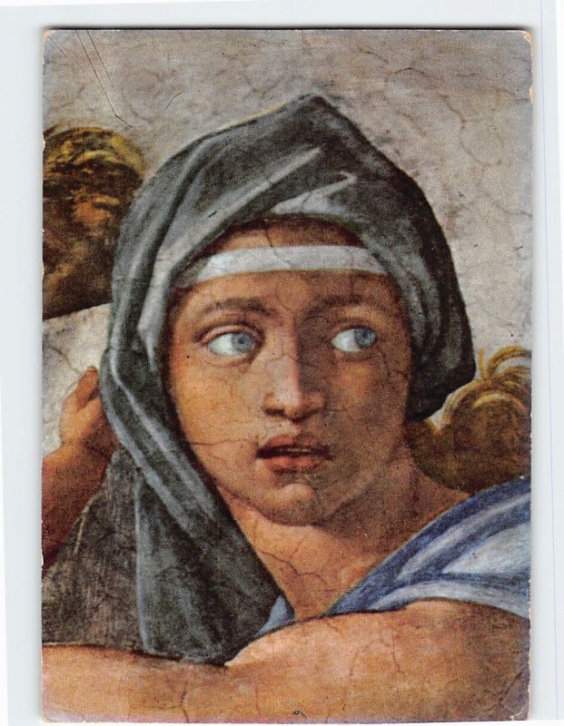 Postcard The Delphic Sibyl, Detail By Michelangelo, Sistine Chapel, Vatican City