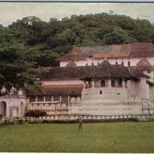 1967 Kandy, Sri Lanka (Ceylon) Buddhist Temple Soviet Litho Photo PC Moscow A318