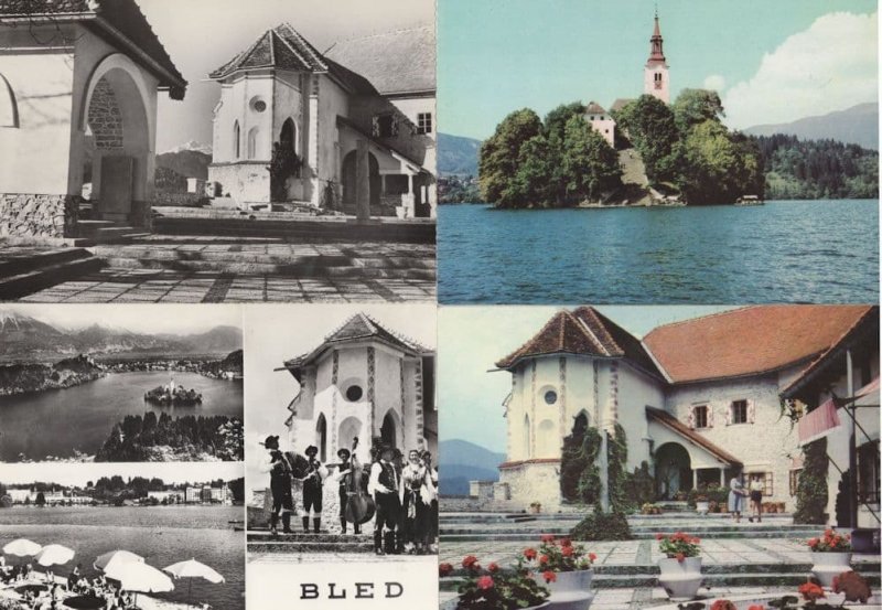 Bled Slovenia Church Musicians 4x Postcard s