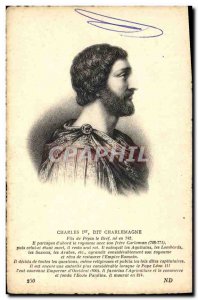 Old Postcard Charles I said Charlemagne