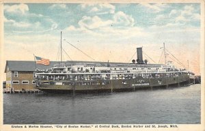 Graham And Motor Steamer At Central Dock Saint Joseph MI 