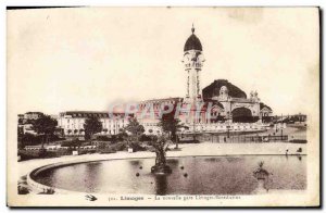 Old Postcard Limoges The new station Limoges Benedictins
