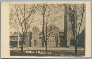 DALLASTOWN PA CHURCH ANTIQUE REAL PHOTO POSTCARD RPPC