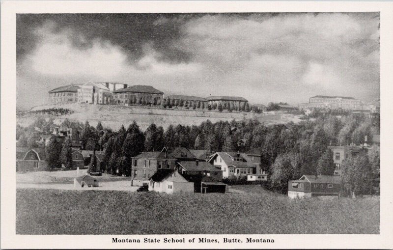 Montana State School of Mines Butte MT Unused Litho Postcard H53a