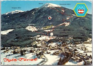 Glungezer Gipfellift Patscherkofel Kurhaus Innsbruck Austria Postcard