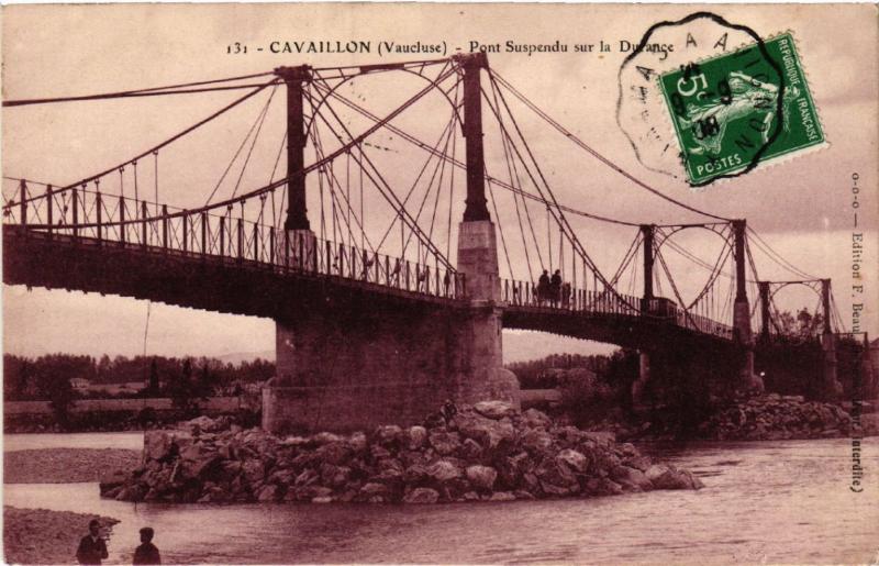 CPA CAVAILLON - Pont Suspendu sur la DURANCE (512118)