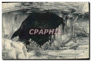 Old Postcard Fontaine de Vaucluse external view of the Pit during Low Water