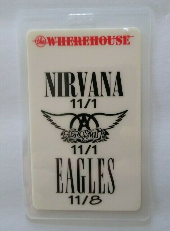 Nirvana Aerosmith Eagles Backstage Pass Laminated Original 1994 Rock Alternative