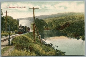 WILRON NH RAILROAD RAILWAY EXPRESS TRAIN ANTIQUE POSTCARD