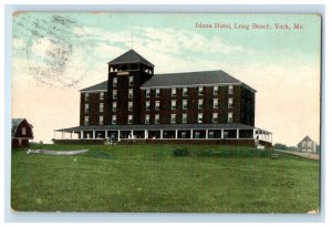c1910s Iduna Hotel Long Beach York Maine ME Posted Antique Postcard 