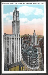 New York, New York - Woolworth Bldg - Post Office & Municipal Bldg - [NY-361]