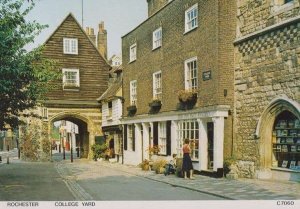 Rochester College Yard Kent Bakers Precinct Pantry Book Shop Rare 1970s Postcard