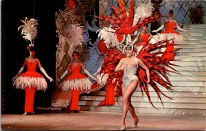 Postcard Folies Bergere Showgirls at Hotel Tropicana in Las Vegas, Nevada