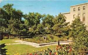 Hammond Indiana~City Hall~Beautiful Sunken Garden~Bench in Flower Beds~1958