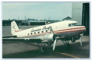 c1960's Canadian Pacific DC-3 Airplane #485 Historical Aircraft Postcard