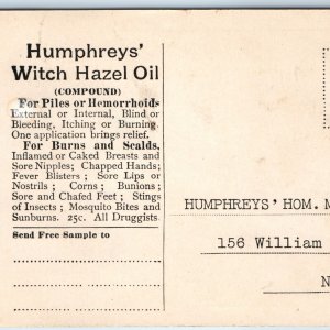 c1910s Gouverneur, NY Humphrey's Witch Hazel Oil Advertising Biplane Card A242