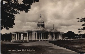 Sri Lanka Ceylon The New Town Hall Colombo Vintage RPPC C132