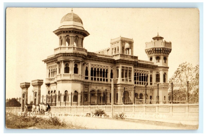 Early Palacio De Valle Cienfuegos Cuba Real Photo RPPC Postcard (K16)