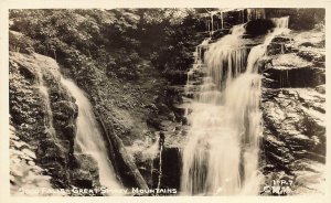 RPPC Soco Falls Great Smoky Mountains Maggie Valley NC Cline Real Photo P203