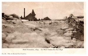 Massachusetts Nanasket Hotel , Winter 25 ft Ice Wall , 1899  