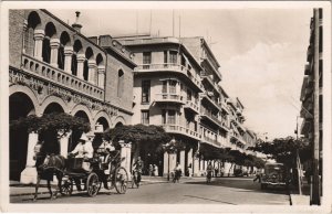 PC EGYPT, PORT SAID, BLVD. FOUAD I, Vintage REAL PHOTO Postcard (b43949)