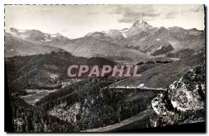 Old Postcard Col d'Aspin Plateau Payolle The Pic du Midi de Bigorre