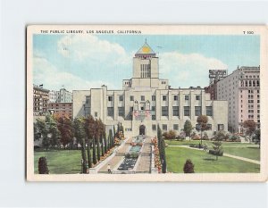 Postcard The Public Library, Los Angeles, California