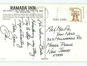 Pre-1980 OLD CARS & RAMADA INN MOTEL Manhattan New York City NY r1032