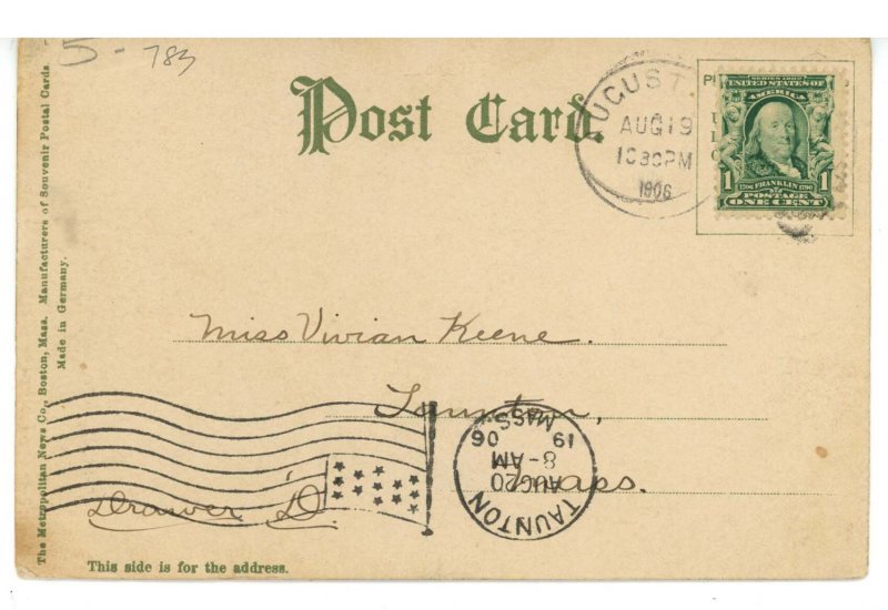 ME - Augusta. Water Street looking North ca 1906