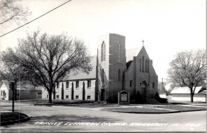 Real Photo Postcard Trinity Lutheran Church in Hawarden, Iowa