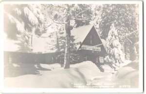KYBURZ, CA Rare RPPC TWIN BRIDGES RESORT Lake Tahoe 1940s Vintage Postcard