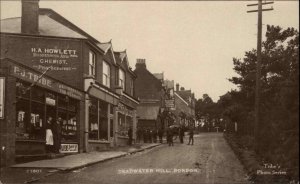 Bordon East Hampshire Deadwater Hill Street Scene c1910s Real Photo Postcard