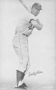 Wally Moon Baseball Exhibition Card View Postcard Backing 