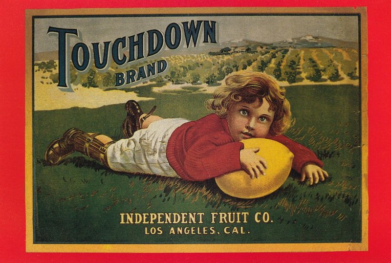 Touchdown Brand Los Angeles CA USA NFL Advertising Postcard