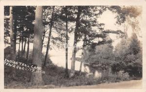 A76/ Traverse City Michigan Mi Real Photo RPPC Postcard 1924 Indian Trail Camp