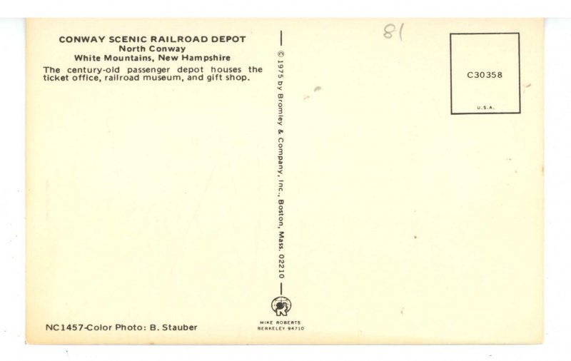 NH - North Conway. Railroad Station