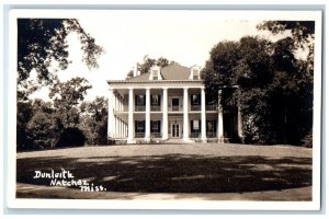 Natchez Mississippi MS RPPC Photo Postcard Dunleith Historic Inn c1920's