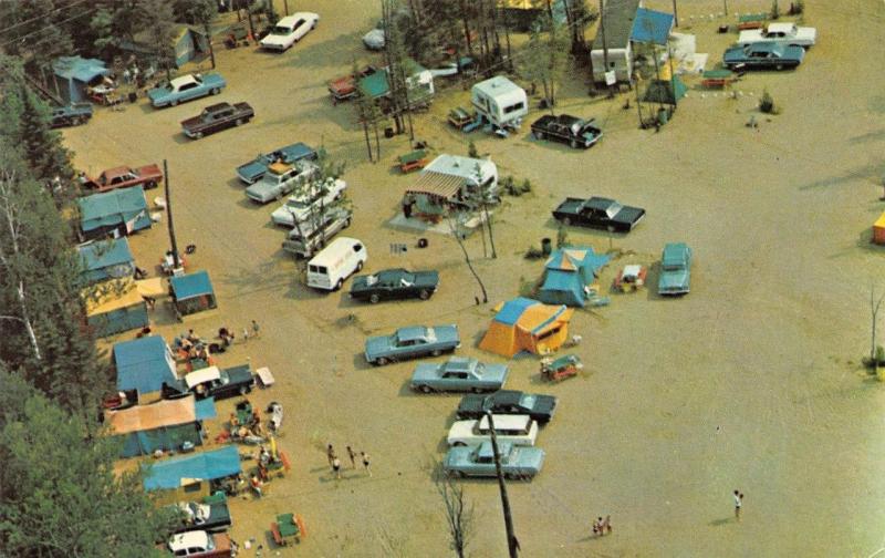 LAC ST JOSEPH, Quebec Canada  PLAGE GERMAIN LTEE   Camping~TENTS  1968 Chrome