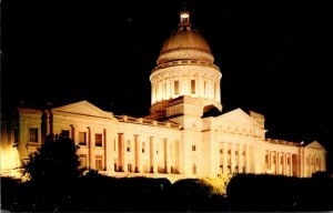 Arkansas Little Rock State Capitol At Night