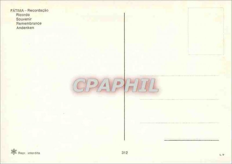 Modern Postcard Souvenir Fatima Portugal