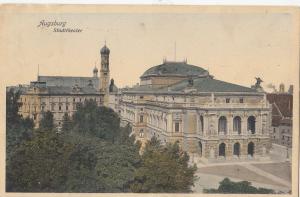 B80156 augsburg stadttheater  germany   front/back image