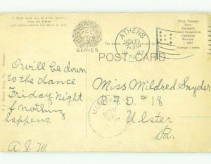 Divided-Back BRIDGE SCENE Sayre Pennsylvania PA HJ1424